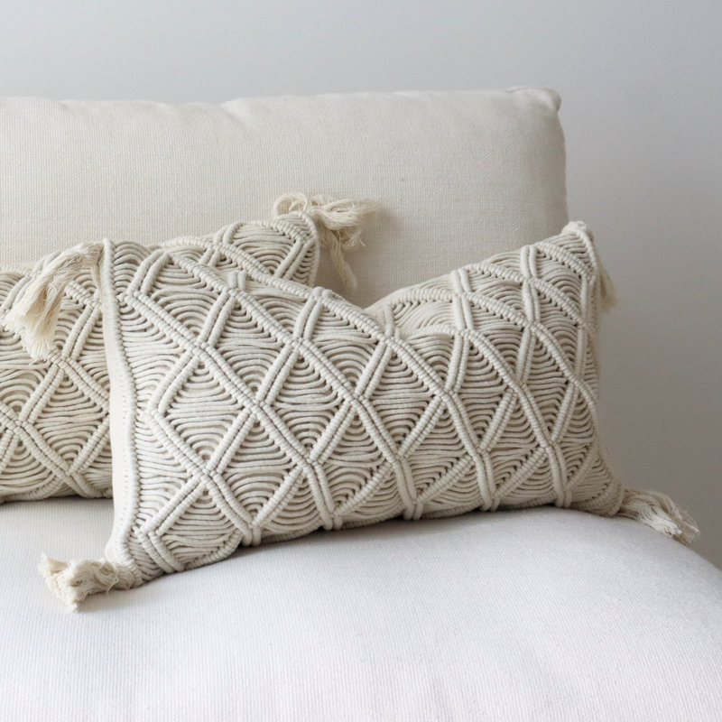 Macramé de coton naturel