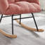Fauteuil berçant et oscillant rembourré avec tissu-130146335-130146336