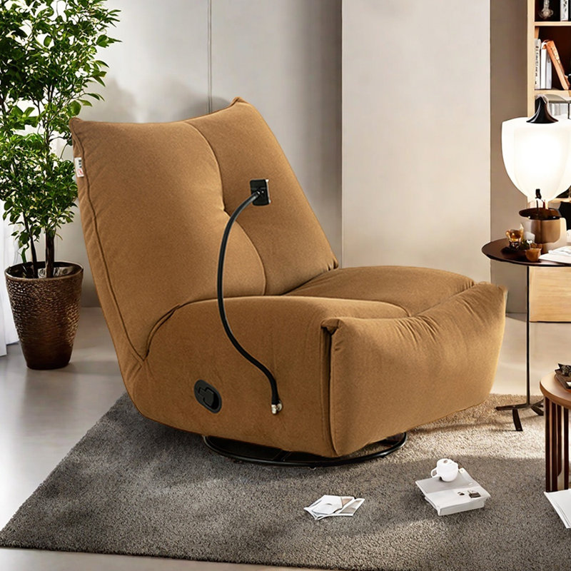 Fauteuil inclinable multifonctionnel pour salon simple, Brun