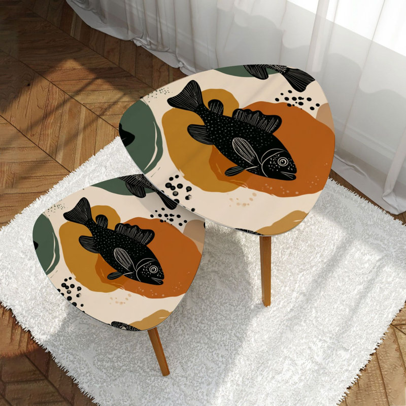 Ensemble de 2 tables basses gigognes Triangle