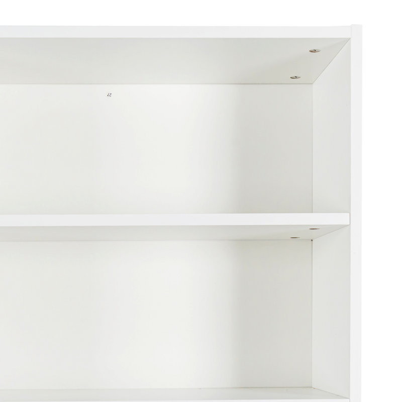 Grande armoire de cuisine, armoire de rangement autoportante avec 4 portes, 4 tiroirs et une tablette à micro-ondes, Blanc