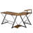 L-Shaped Iron Computer Desk-980119713