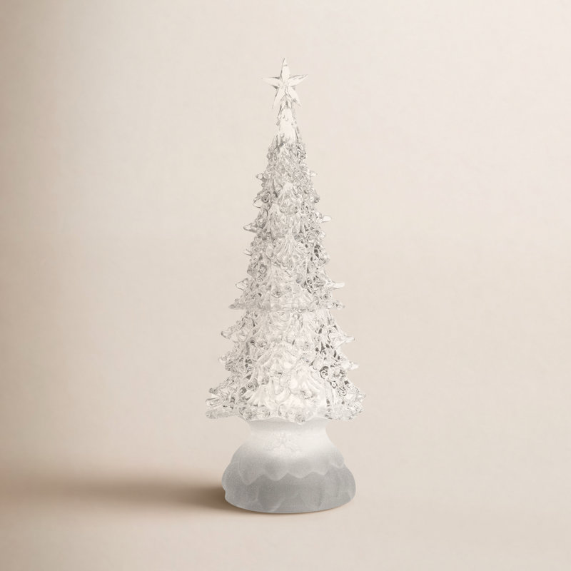 18.5"H Christmas Lighted Rotating Table Tree