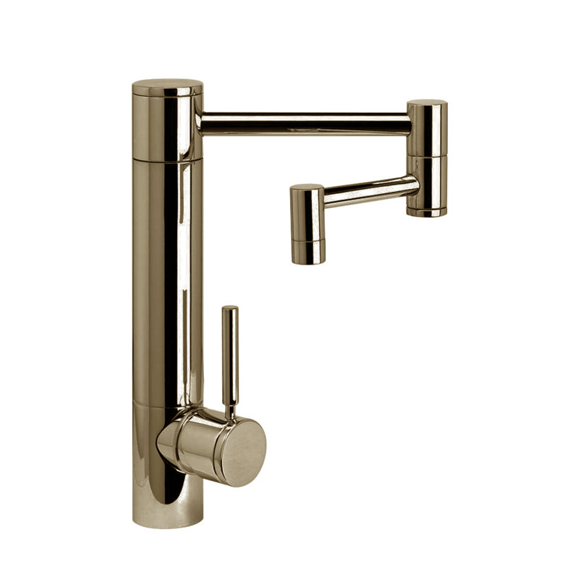 Hunley Kitchen Faucet - 12" Articulated Spout, Antique Brass