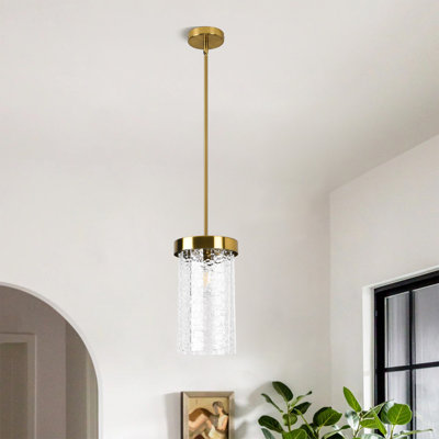 Luminaire suspendu cylindrique à 1 lumière