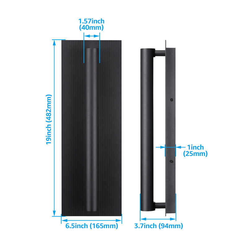 LED Outdoor Wall Lamp, Carved Pattern Matte Black Aluminum Exterior Light, 3000K Warm White