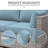 8-Piece Outdoor 4" Replacement Cushion Set Seat/Back Cushion(Set Of 3 Seats, 3 Backs, 2 Short Backs)-263363194