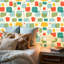 Papier peint auto-adhésif à motifs géométriques abstraits Mid Century Modern