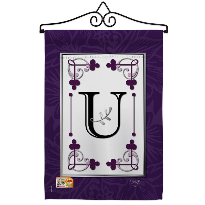 Classique classique 2 faces polyester 19 x 13 po ensemble de drapeaux, U