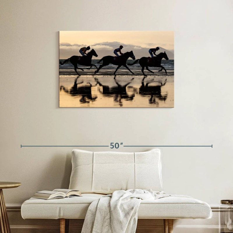Sirci, course de chevaux en Islande, H 24 po x l 36 po