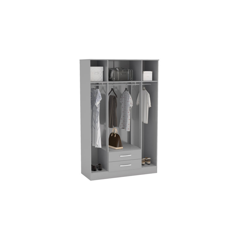 Sophia 4 Door Wardrobe, Grey