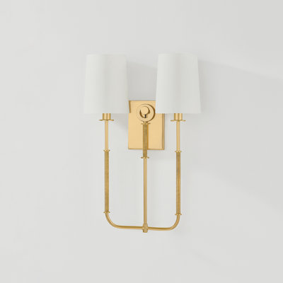 Applique murale Glenmont en laiton vieilli et bronze vieilli