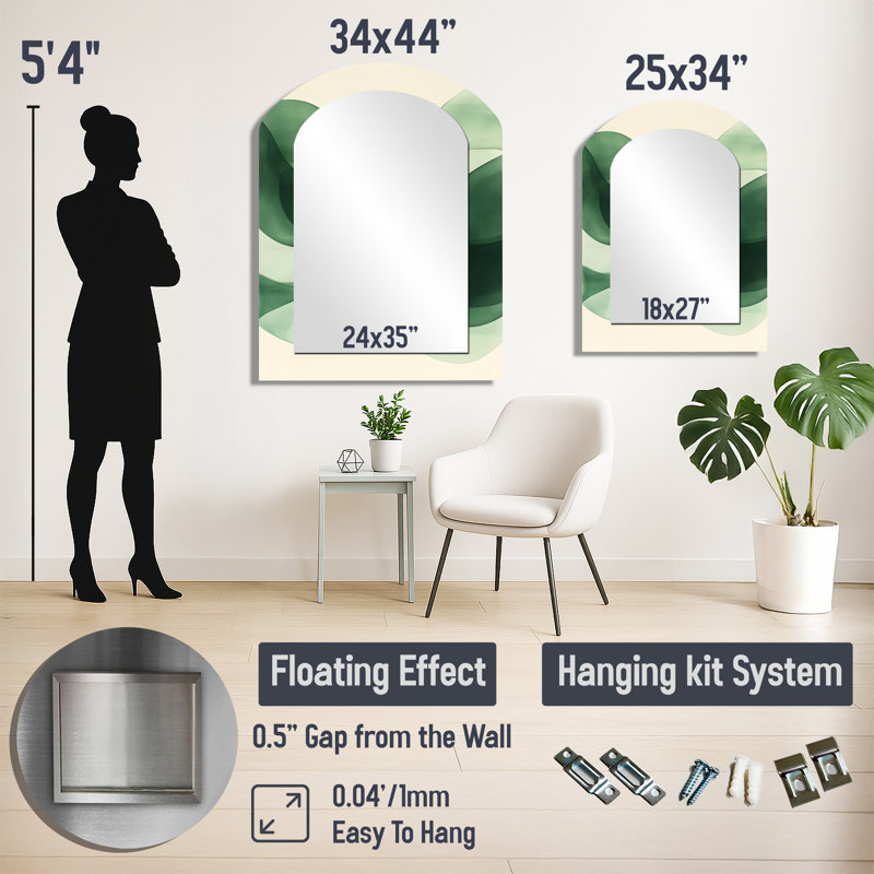 Miroir d'appoint Glam, 43" x 33"