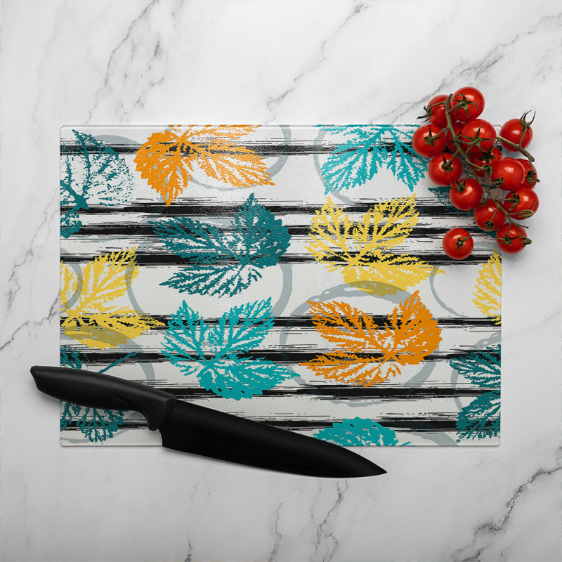 Natural Autumn Glass Chopping Board, 40cm L x 28cm W