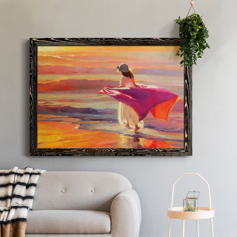 Catching The Breeze - Peinture sur toile encadrée, H 37,5 po x l 27,5 po x P 1,5 po, Noir