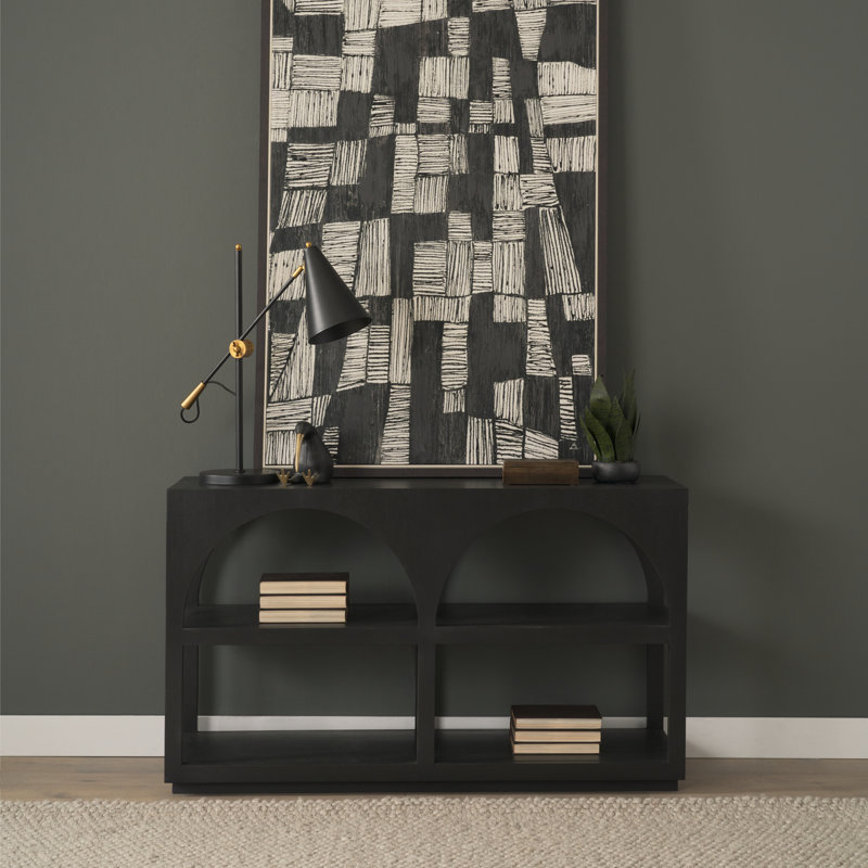 Bloomdale Solid Wood Console Table, Black