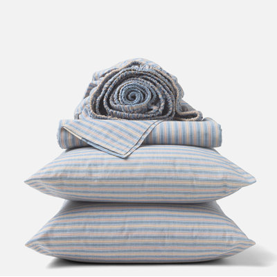 Organic Crinkled Percale Sheet Set