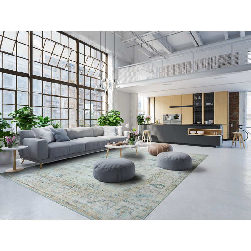 Tapis en soie noué à la main Elena Para Ivory, 9 pi 0 po x 12 pi 0 po