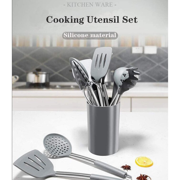 Stainless Steel Kitchen Utensil Set - 25 Cooking Utensils
