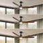 Ventilateur de plafond 60 pouces avec 3 lumières et 3 pales en bois massif