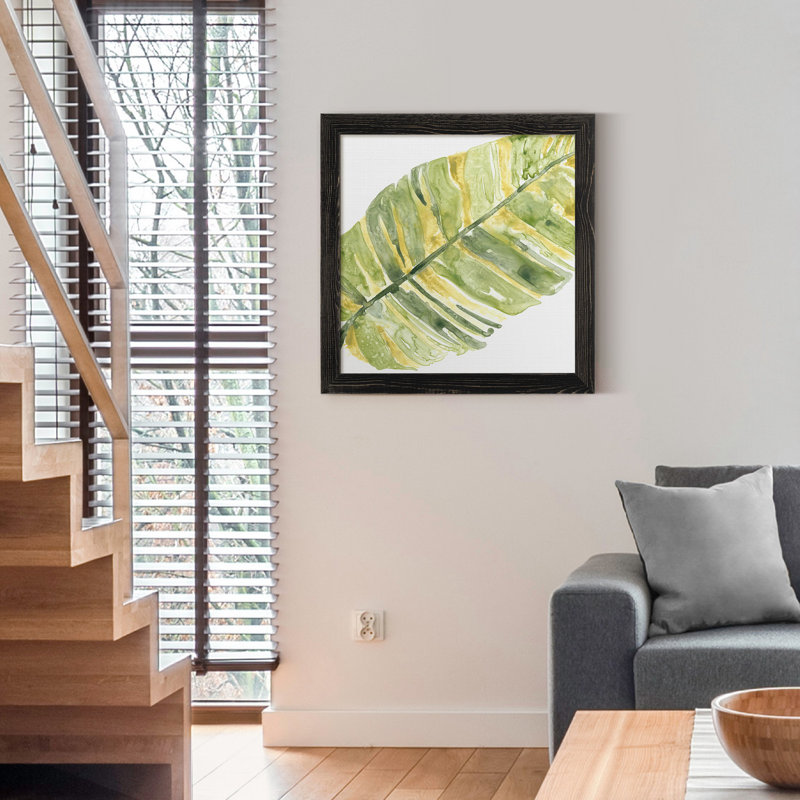 " Verdant Impressions V ", 21" H x 21" W x 1" D, Black Framed Canvas