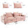 Makassar 89.37'' Chenille Square Armrest Couch Sofa