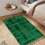 Tapis intérieur / extérieur en coton tressé à la main 2 pi x 3 pi vert / noir Jillette
