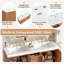 Meuble-lavabo double 59 po avec lavabo en résine SMC, armoire en panneau de fibres à densité moyenne avec pieds en bois massif, charnières à fermeture en douceur et système de tiroir caché, moderne