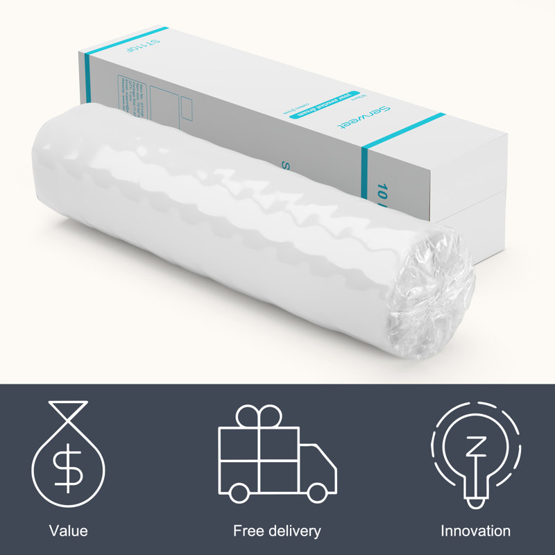Matelas hybride à mémoire de forme, Lit simple, 10"