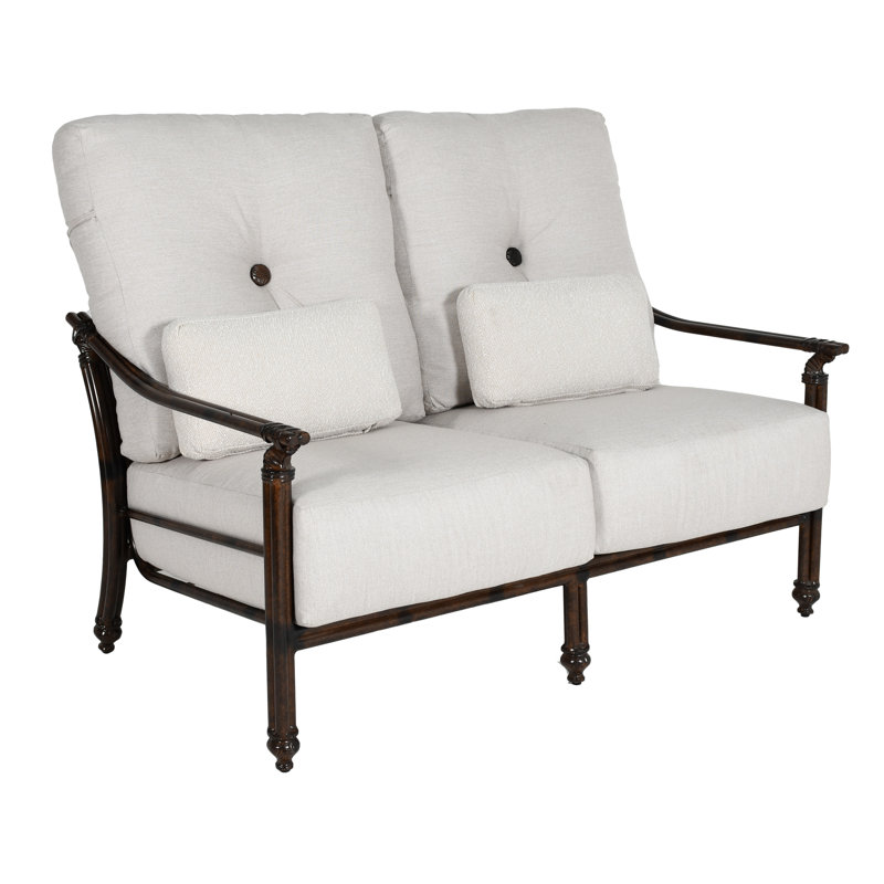 Coco Cushioned Loveseat w/Two Accent Pillows