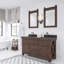 Aberdeen 60 In. Double Sink Carrara White Marble Countertop Vanity In Grizzle Gray With Mirrors-1298761214-1298761213-1236514144