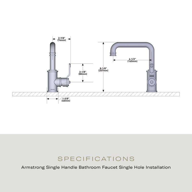 Armstrong Single Handle Lavatory Faucet, Polished Nickel