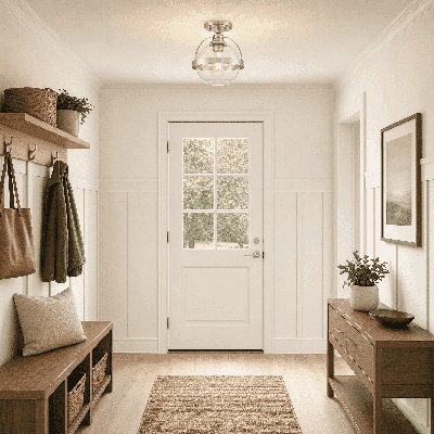 Plafonnier semi-encastré en nickel satiné à 1 lumière de 9,38 po Longmeadow