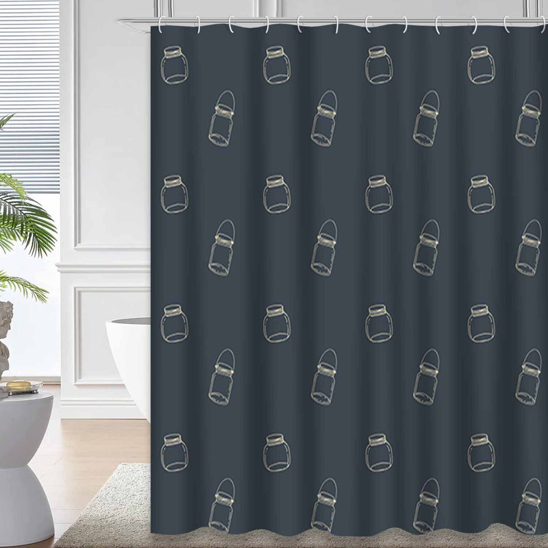 Vintage Mason Jar Balloon Celebrate Shower Curtain with 12 Hooks, L 72 po x l 78 po