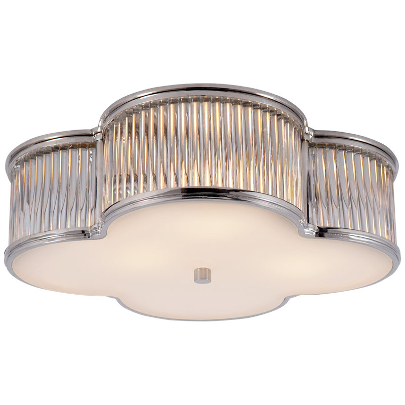 Alexa Hampton Basil 17" Flush Mount, Polished Nickel