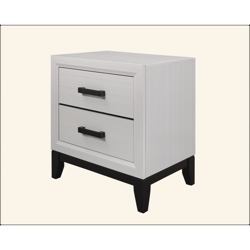 Sleek And Sophisticated Mirage Nightstand With Ample Storage And Versatile Style, White