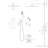 12 Inch Square Dual Shower Head - Wall Mounted System Finish-120951982