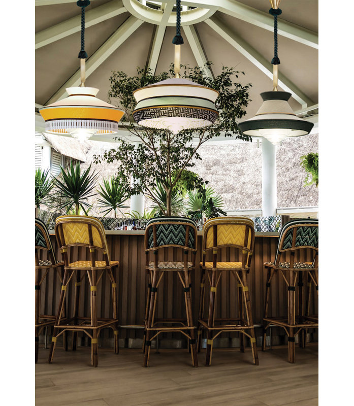 Calypso Martinique 1-Light Hanging Lantern, Yellow