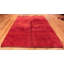 Tapis à poils longs rétro marocain rouge