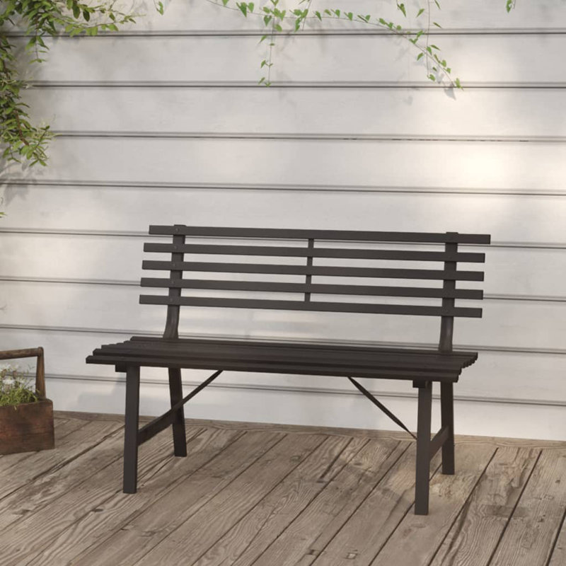 Banc de jardin en acier, Noir