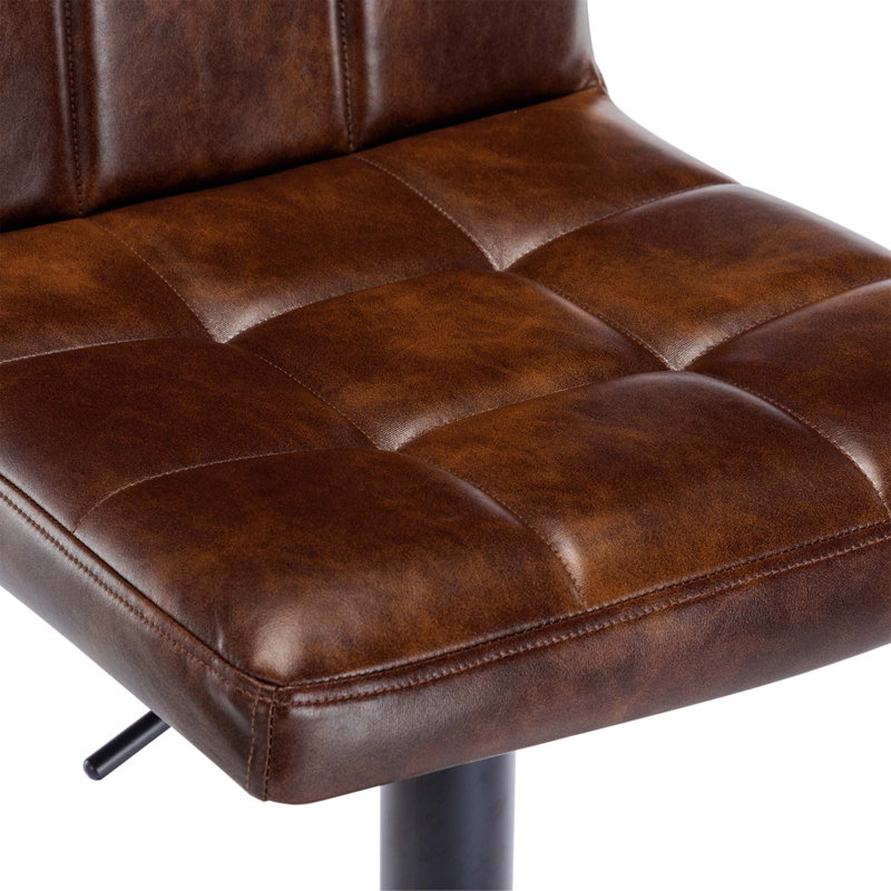 Tabouret pivotant à hauteur réglable, Brun foncé