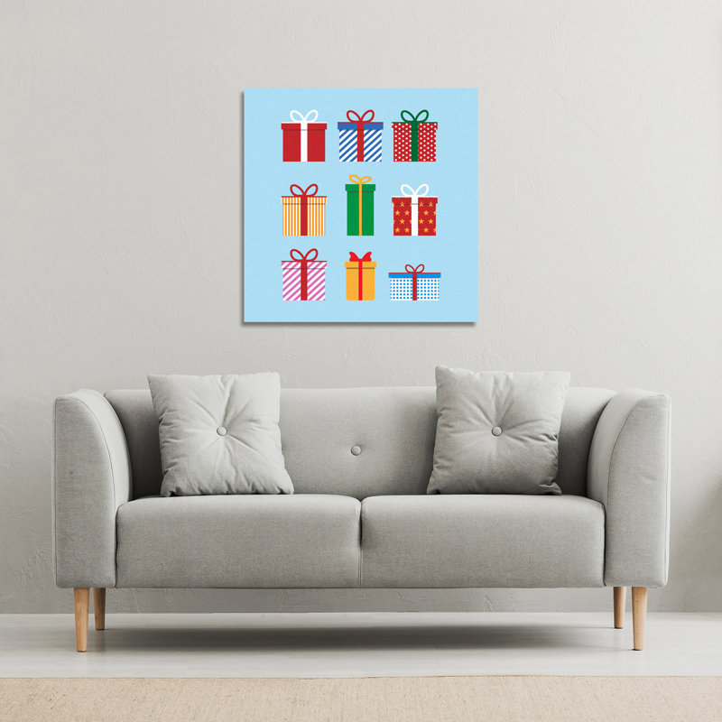 Gift Boxes - Wrapped Canvas Print, 46cm H x 46cm W