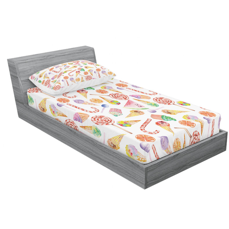 Microfiber Sheet Set, Twin Sheet Set with Fitted Sheet