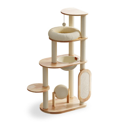 4 Tiers Cat Tree with Condons,Perch,Scratching Posts