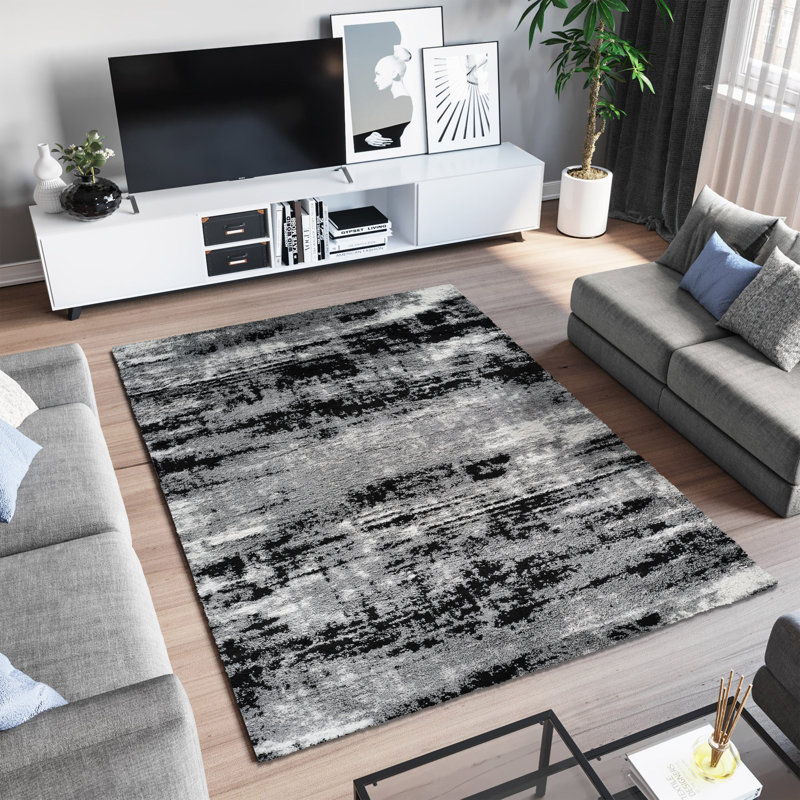 Tapis à poil long Armantas, Rectangle 7 pi 10 po x 10 pi