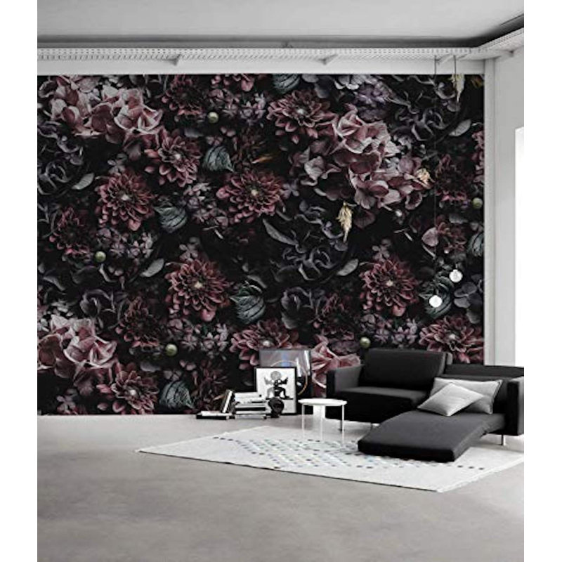 Papier peint Midnight Blooms Luxe Floral Elegance, L 108 po x L 72 po