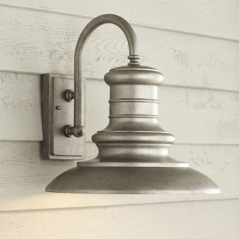 Redding Station Aluminum Wall Light, Brushed Steel, Incandescent