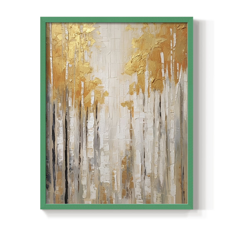 ABSTRACT Series CMXLII, reproduction encadrée - bois massif, H 30 po x l 24 po, Vert