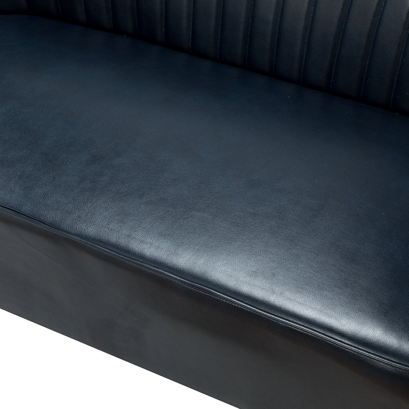 Causeuse Euclid, Similicuir bleu marine