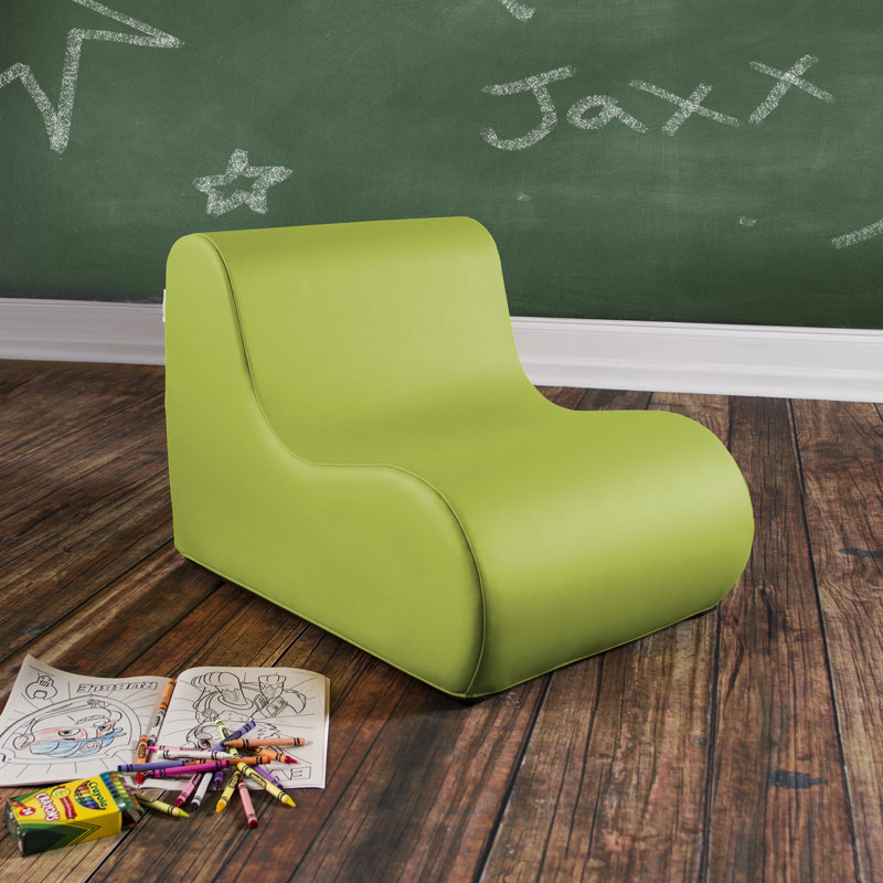 Midtown Classroom Chair - Soft Seating - 3 Sizes - Premium Vinyl Cover, Green, 20.5" H x 20" W x 29" D